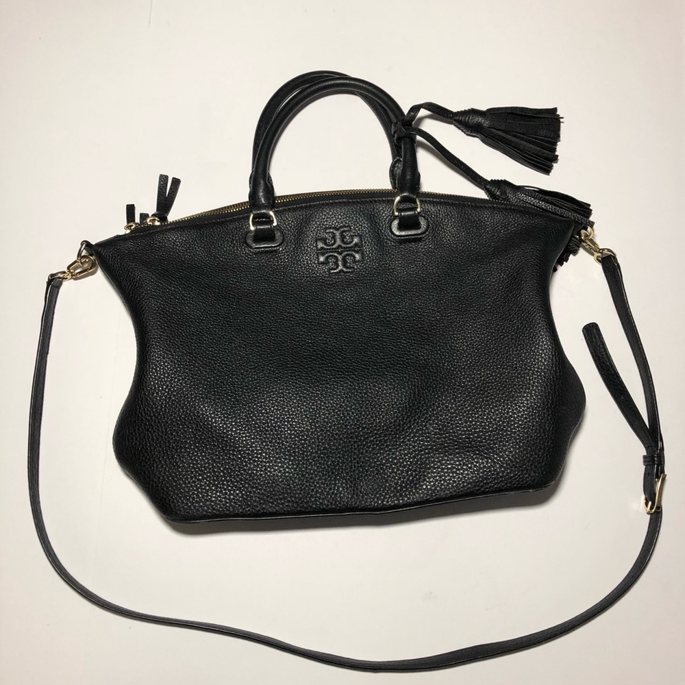 Tory Burch satchel black leather Thea medium